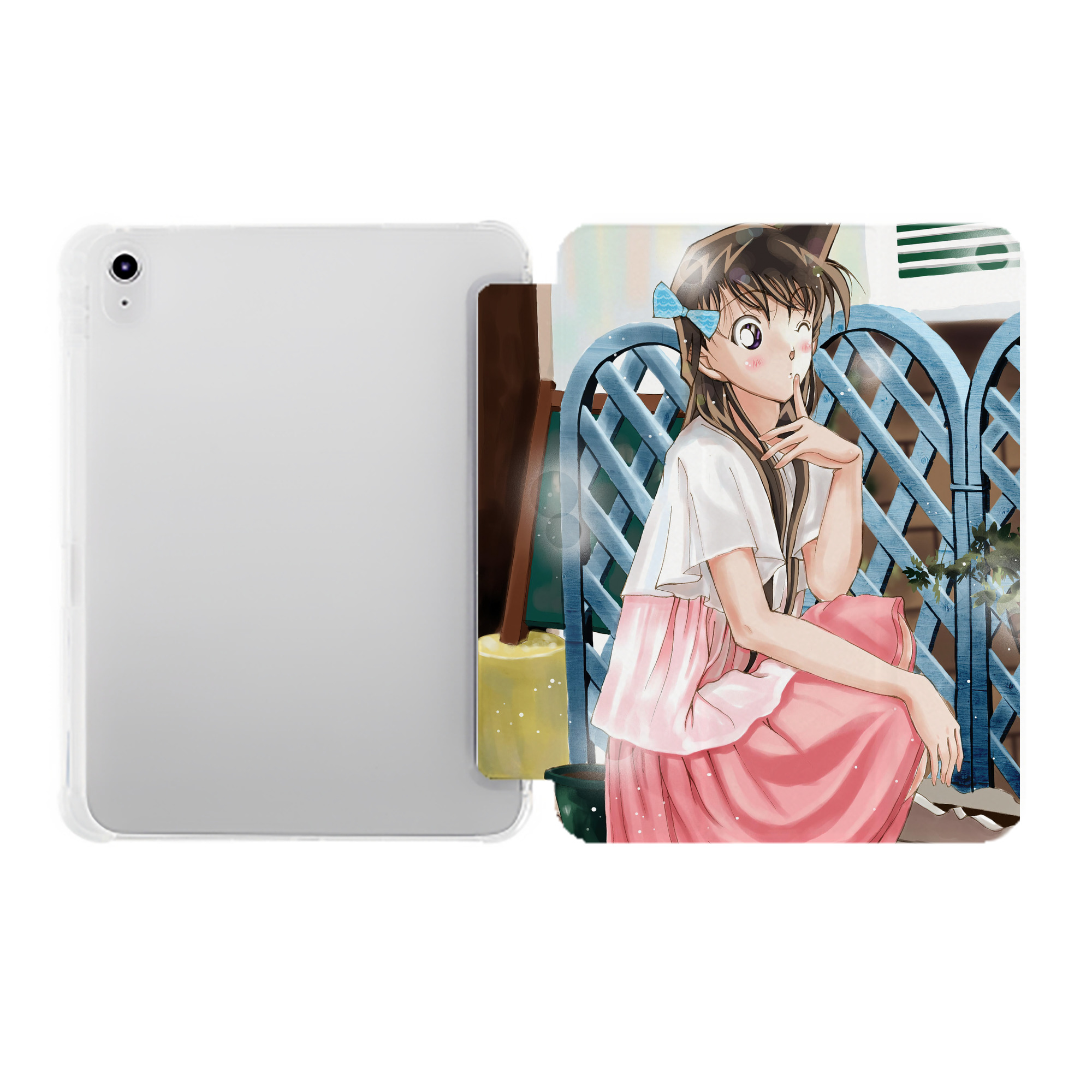 （画像用） 名探偵コナン Detective Conan IPad ケース ペン収納付き 三つ折りスタンド PUレザー×シリコン 対応機種9.5/10.5/10.9インチ